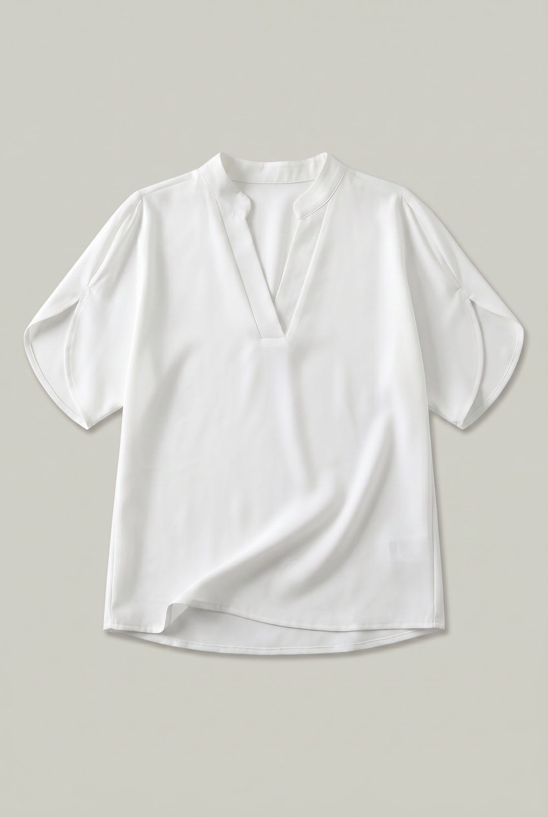 Women's Notch V-Neck Petal Sleeve Top – Rosalind