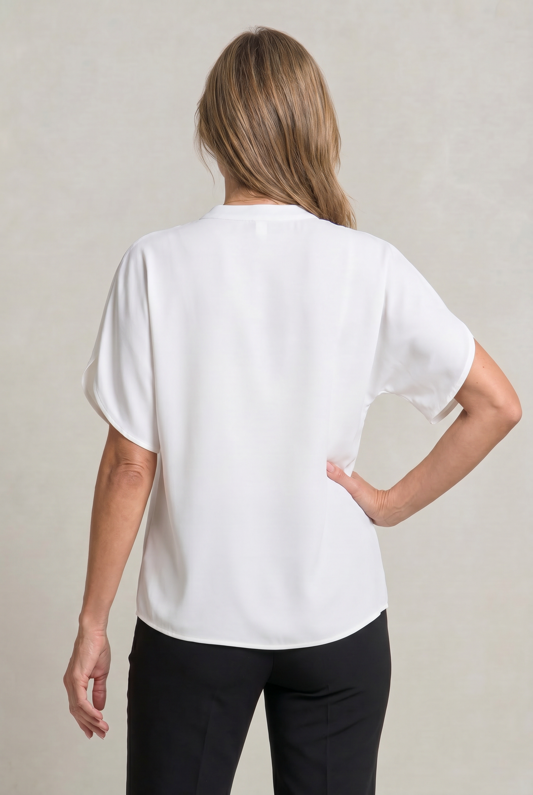 Women's Notch V-Neck Petal Sleeve Top – Rosalind