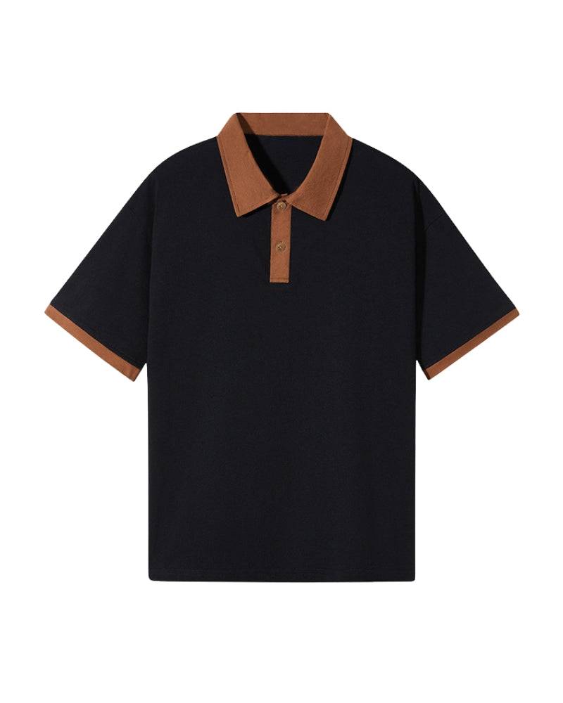 Emma & Rose Manhattan Klaas™ Como Knit Polo T-shirt in soft fabric, featuring a classic collar and short sleeves.