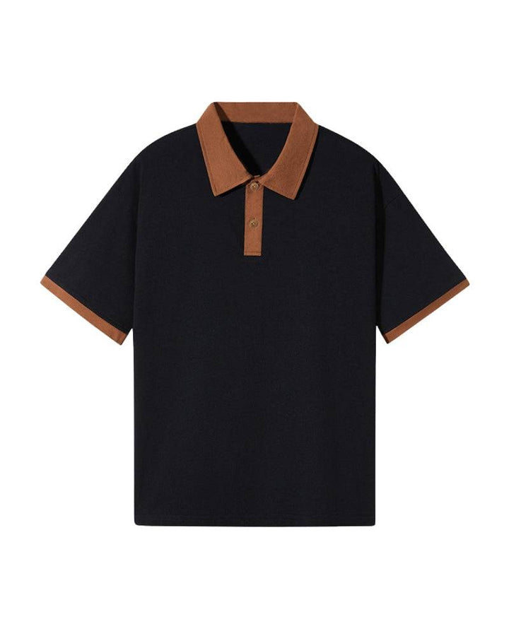 Emma & Rose Manhattan Klaas™ Como Knit Polo T-shirt in soft fabric, featuring a classic collar and short sleeves.