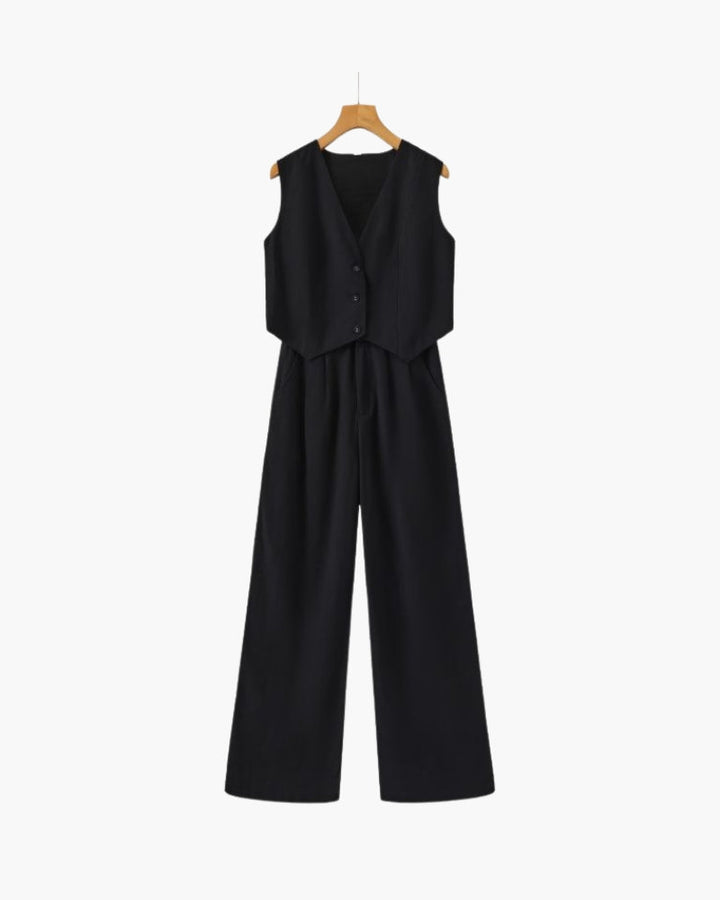 Lenaya Two-Piece Linen Suit - Elena Harper