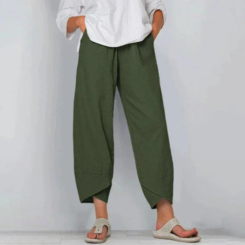 Hanna | Women's Wide Leg Casual Cropped Pants