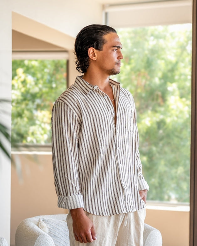 Striped Long Sleeve Shirt for Men