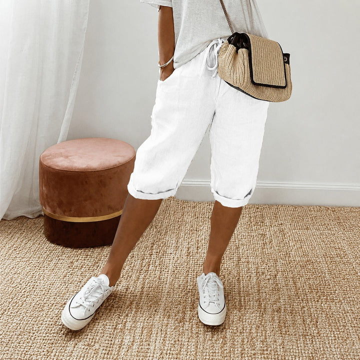 Ella Comfortable Shorts with Moisture-Wicking Features, view 5 - Elena Harper