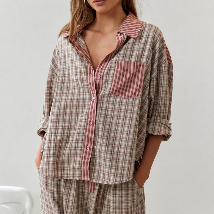 Elena Cozy Two-Piece Pajama Set, view 5 - Elena Harper