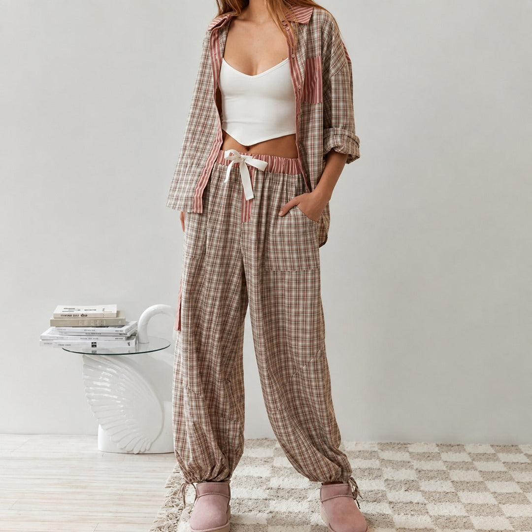 Elena Cozy Two-Piece Pajama Set, view 7 - Elena Harper