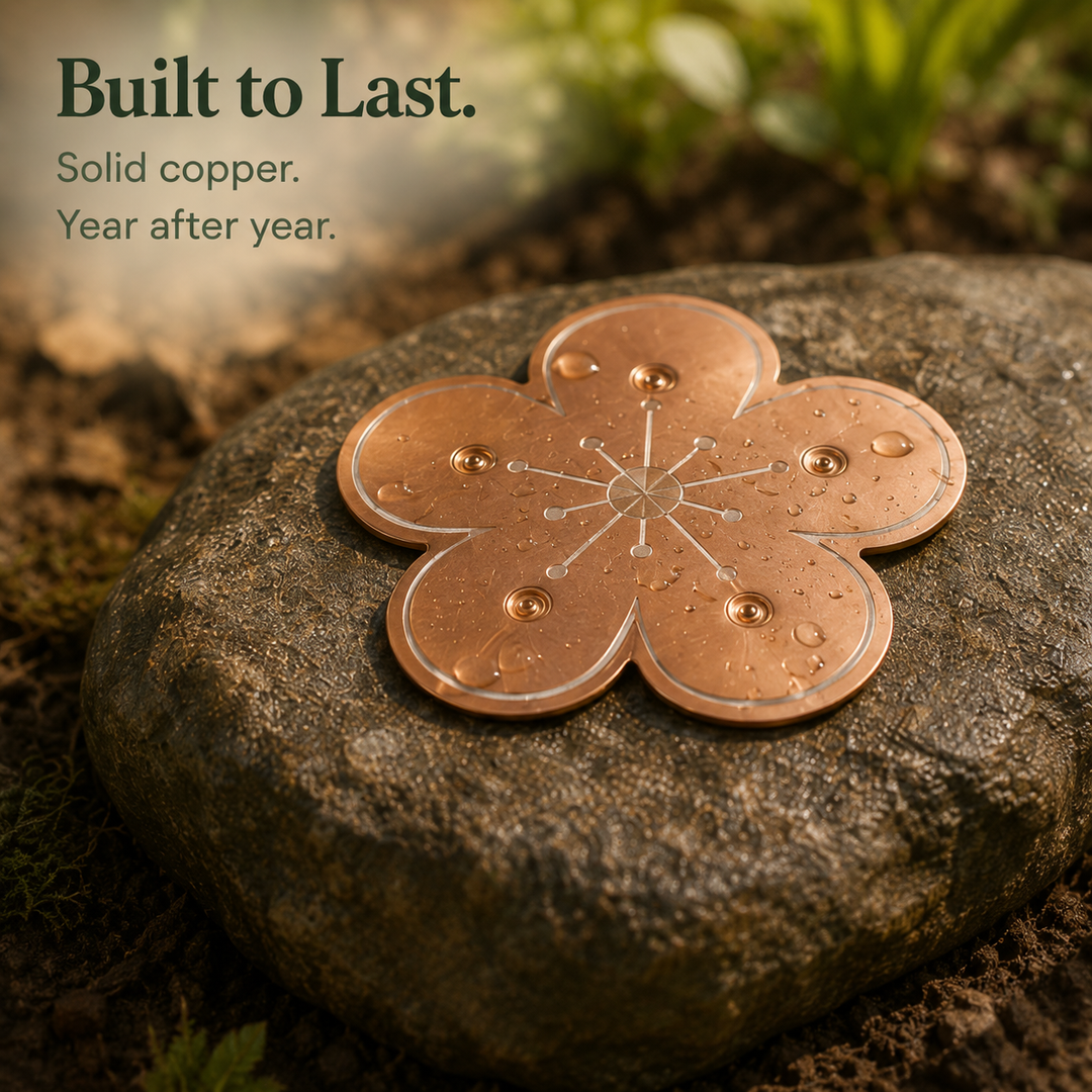 Bloomara Pure Copper Bird Bath Purifier Disc, Algae Control Flower - Elena Harper