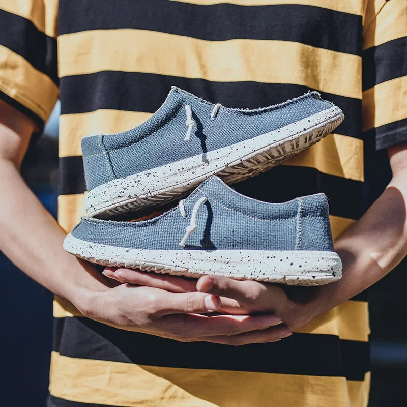 Woven Lace-Up Loafers for Men