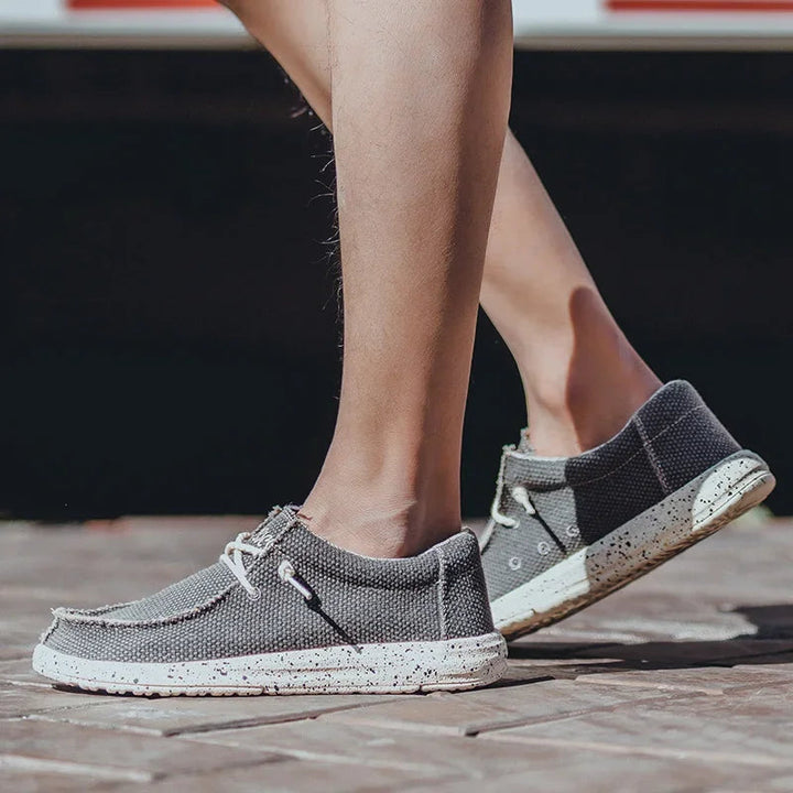 Woven Lace-Up Loafers for Men