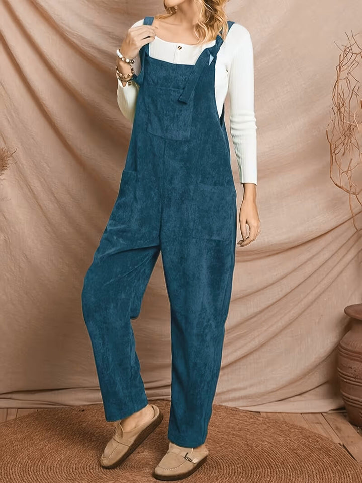 Gelsomina Comfortable Cotton Jumpsuit, view 4 - Elena Harper