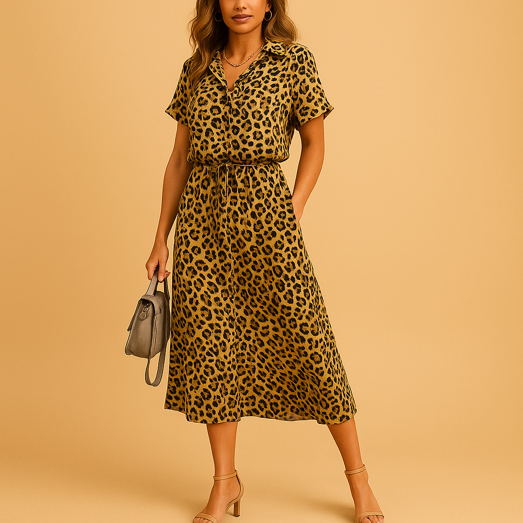 Sira | Summer Midi Dress with Polka Dots
