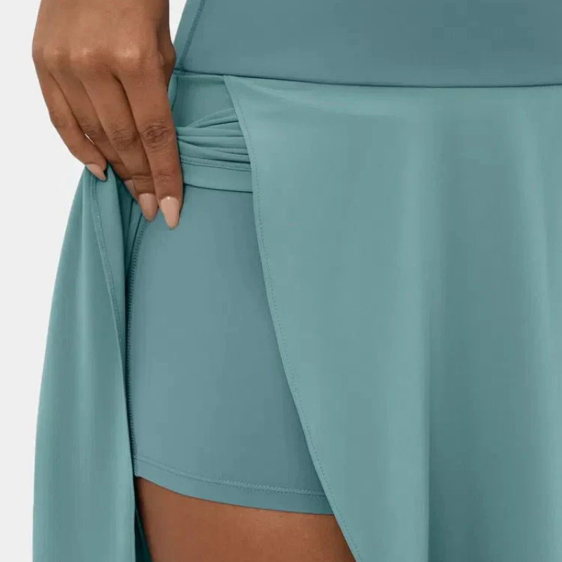 Isra | Women's Stretch High-Waist Asymmetric Hem Skirt