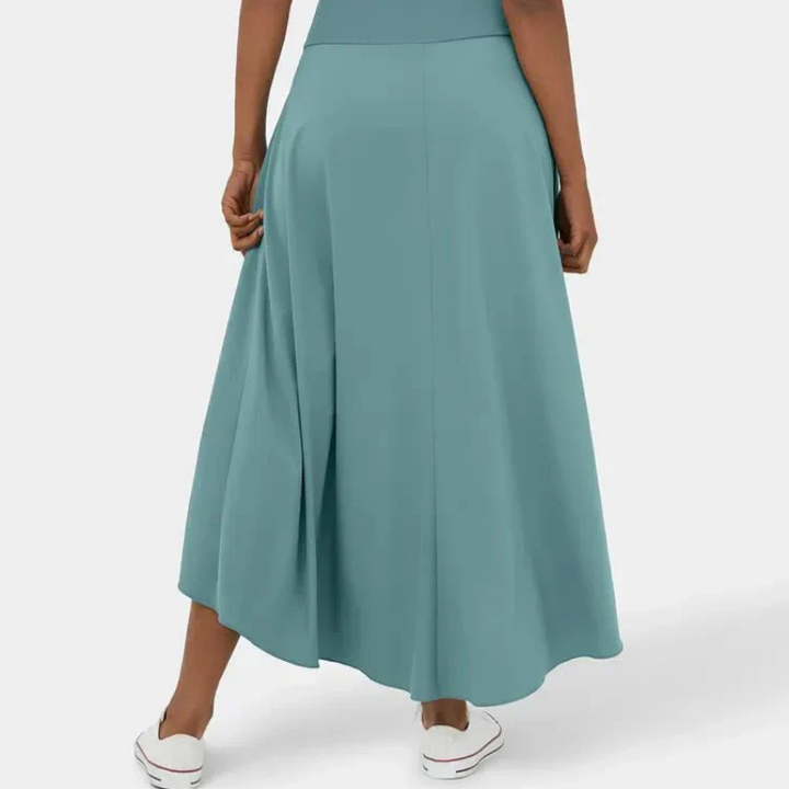Isra | Women's Stretch High-Waist Asymmetric Hem Skirt