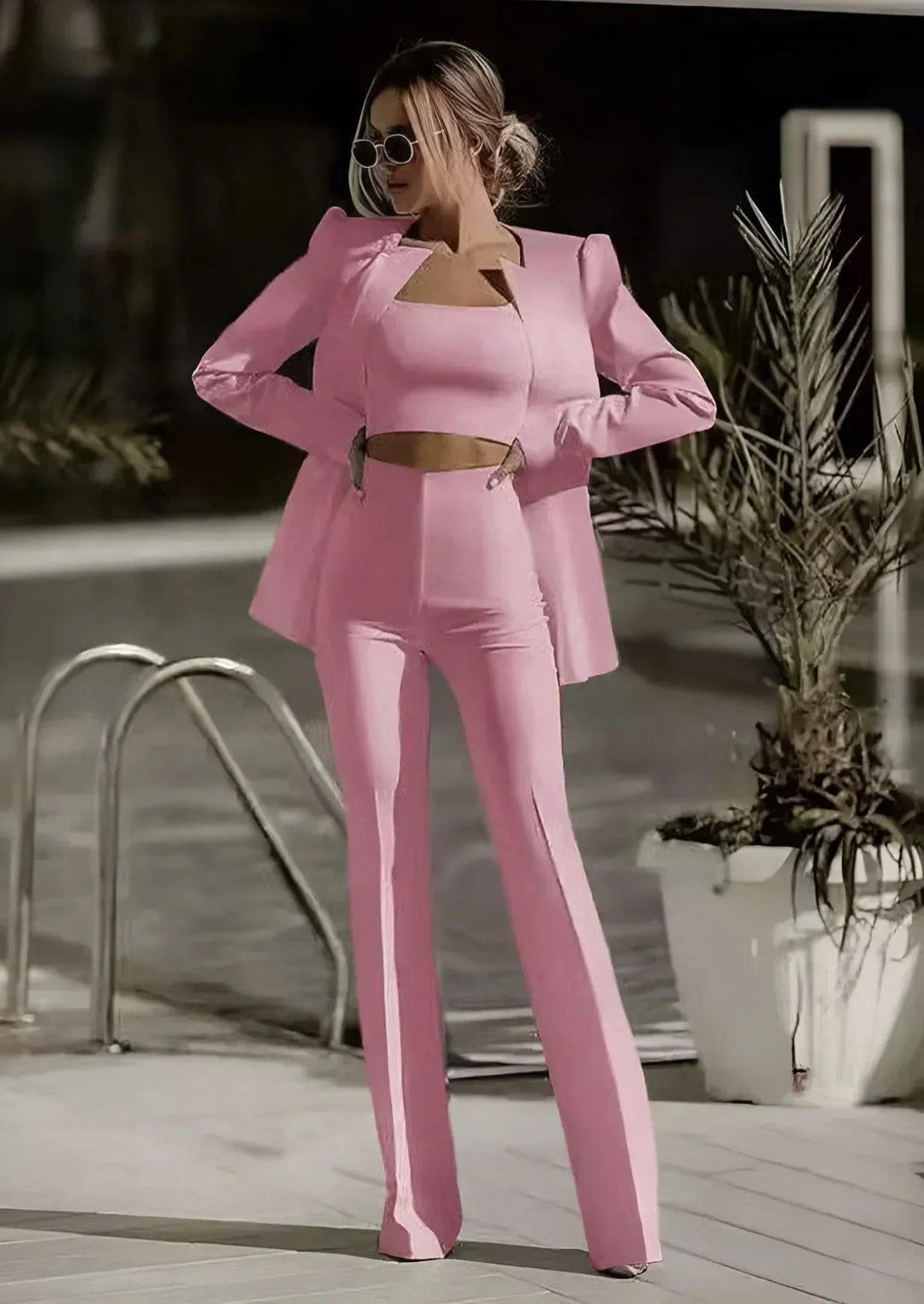 Karen – 3-Piece Set with Blazer, Top, and Pants