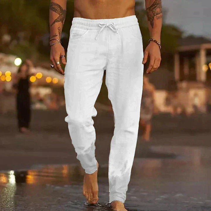 LAURENT MONACO | CLASSIC LINEN BEACH PANTS FOR MEN