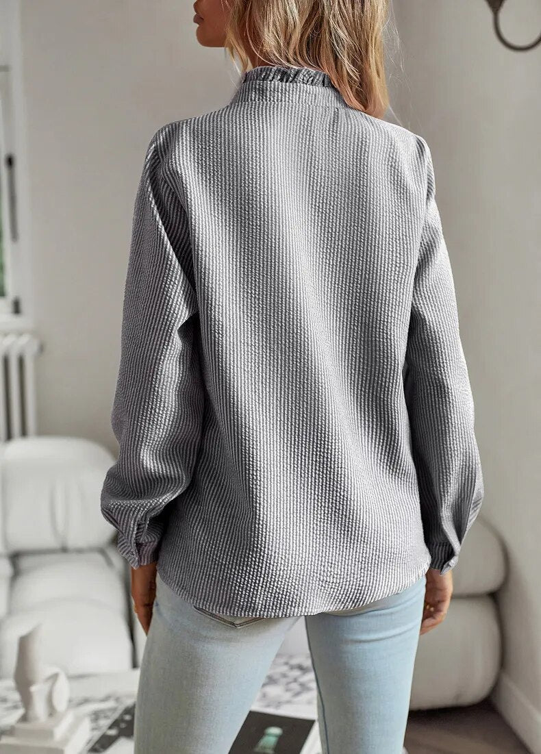 Alice | Ruffled Button Blouse