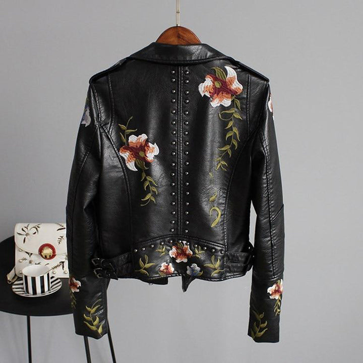 Women's Jacket | Floral Embroidery & Studs