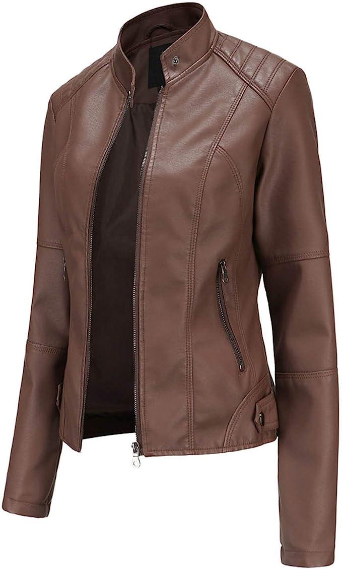 Women's Jacket Fitted Design with Zipper, view 6 - Elena Harper