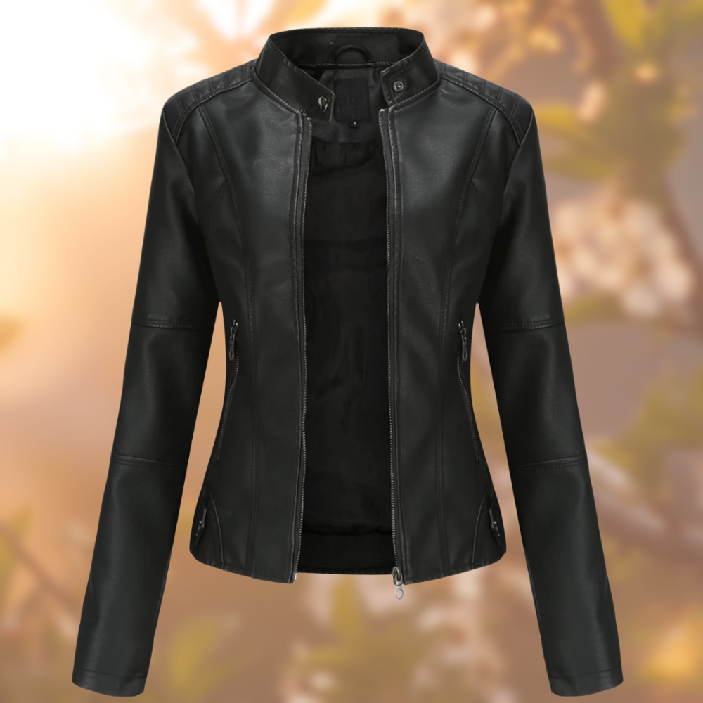 Women's Jacket Fitted Design with Zipper - Elena Harper