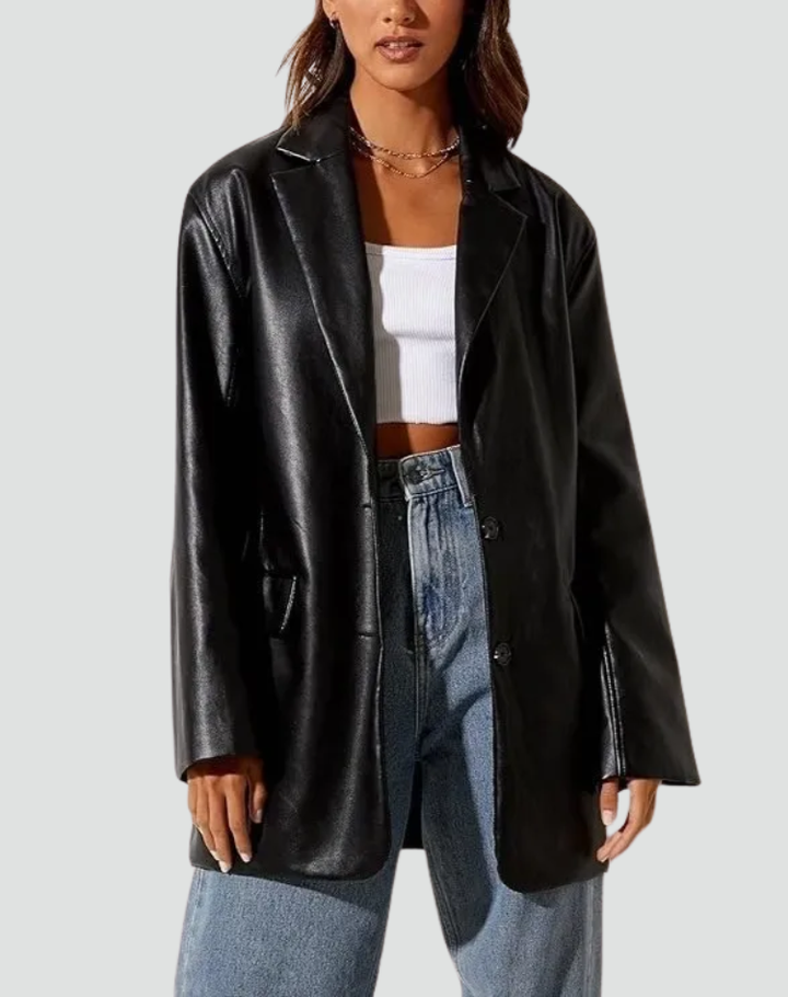 Ladies Blazer Leather