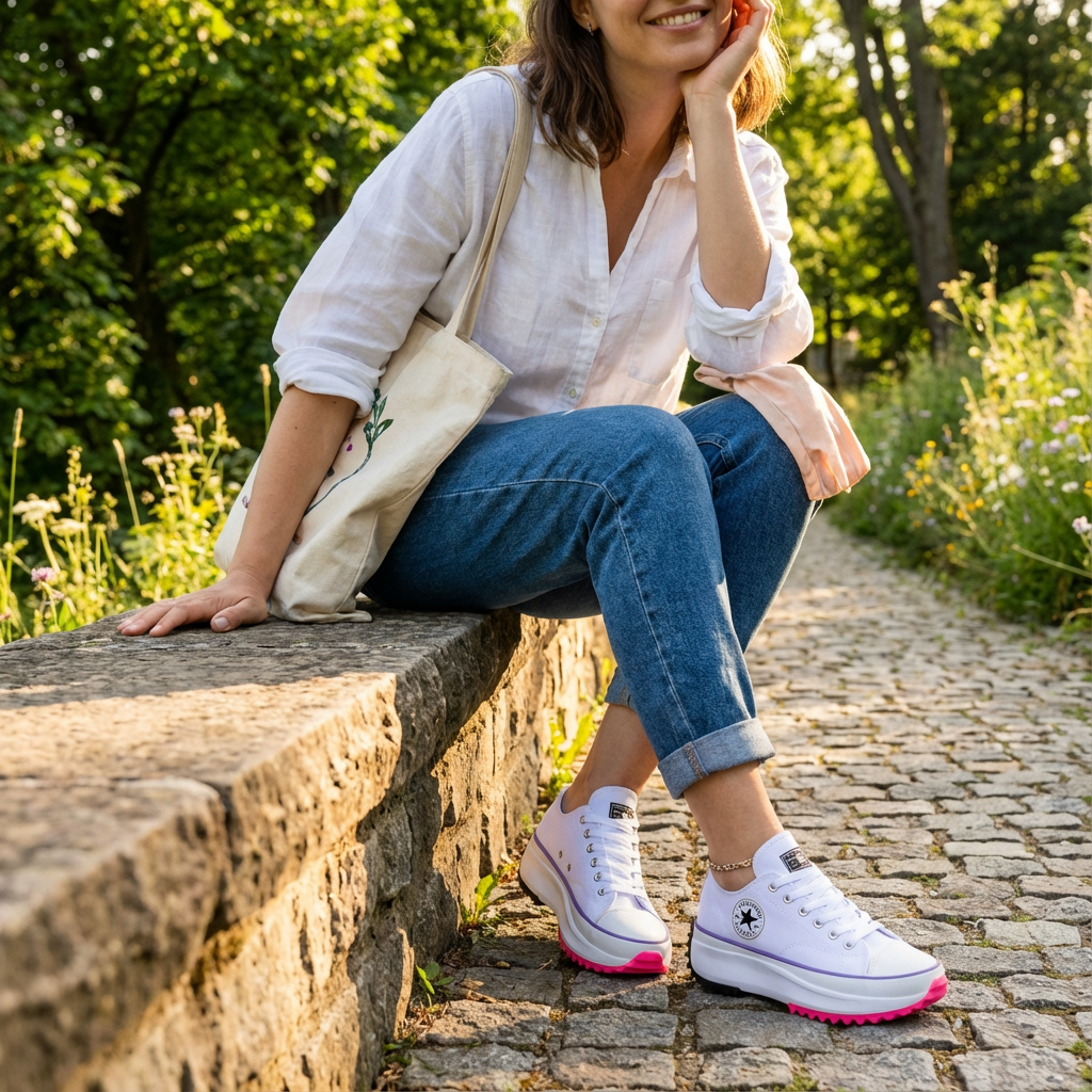 Janet | Women's Platform Lace-Up Trainers