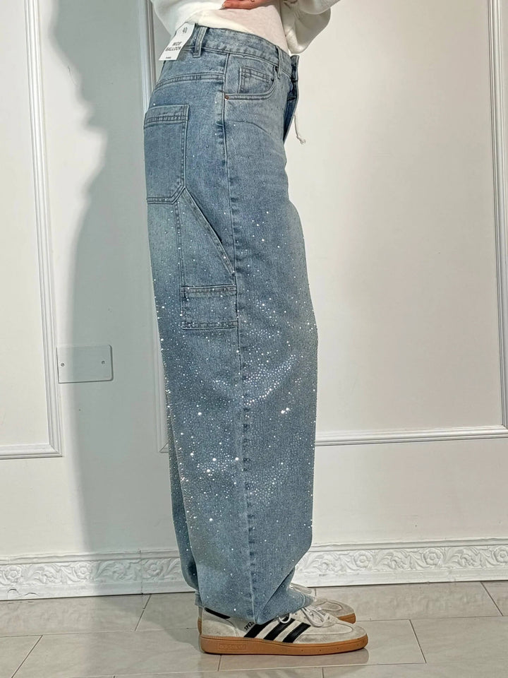 Victoria | High-Waist Glitter Jeans