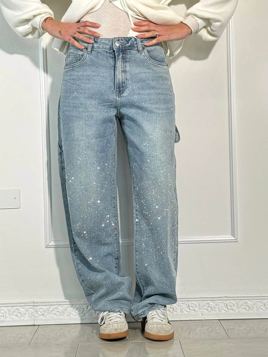Victoria | High-Waist Glitter Jeans