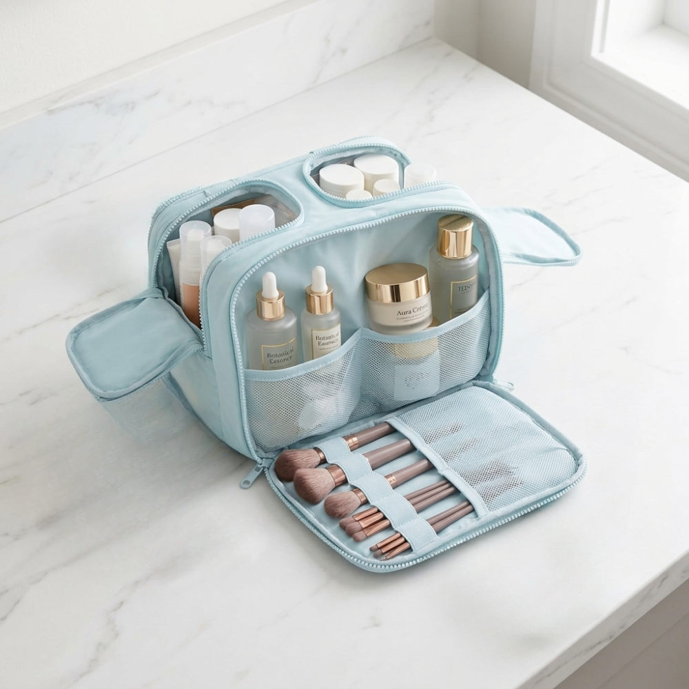 Cloudette Wide-Mouth Toiletry Bag - Elena Harper
