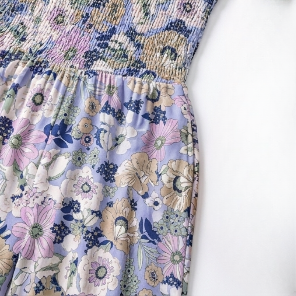 Bloomara Floral Wide-Leg Jumpsuit with Pockets - Elena Harper