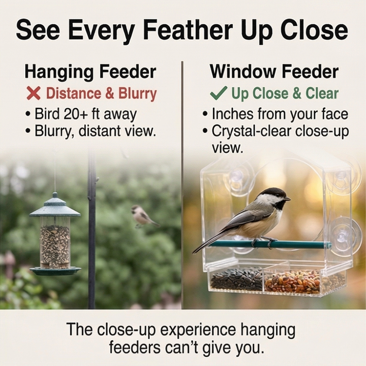 Birdvue Crystal Clear Window Bird Feeder - Elena Harper