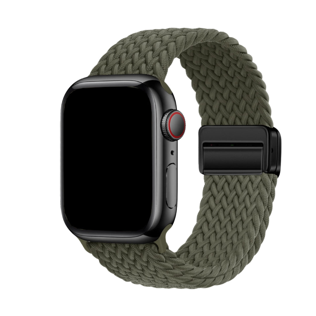 Woven Stretch Apple Watch Band with Adjustable Buckle