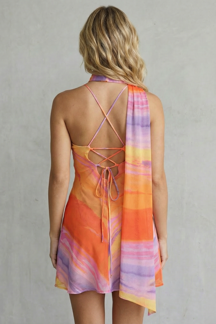 Katalisse – One-shoulder satin allure – Mini dress