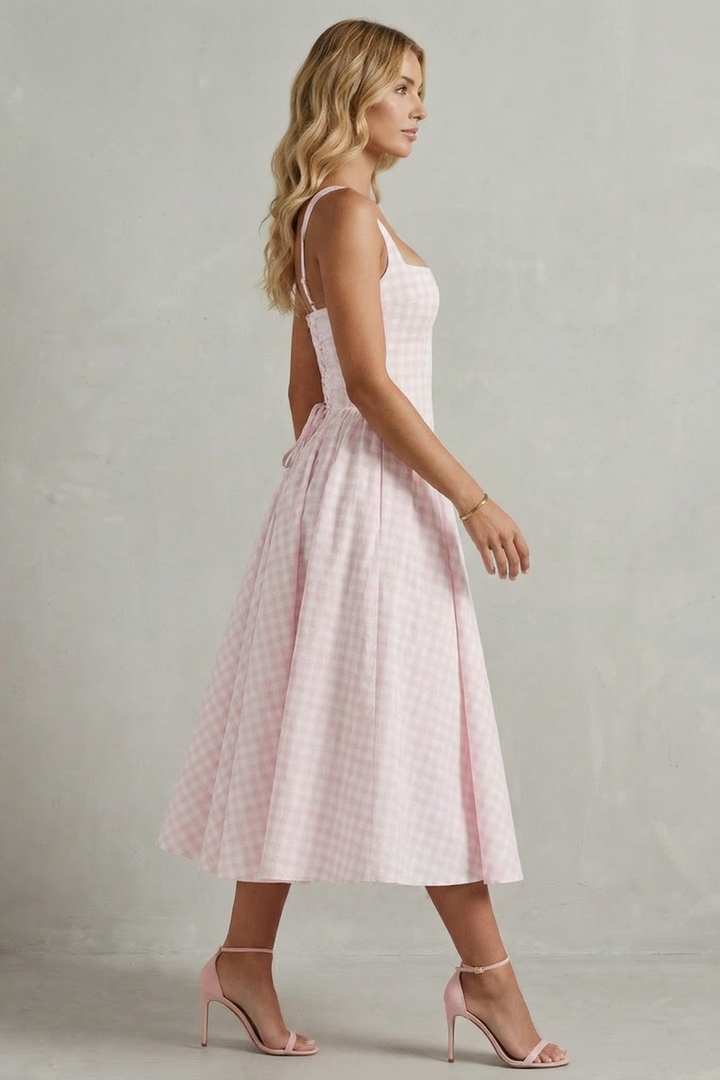 Kaydelle – Gingham summer charm – Midi dress