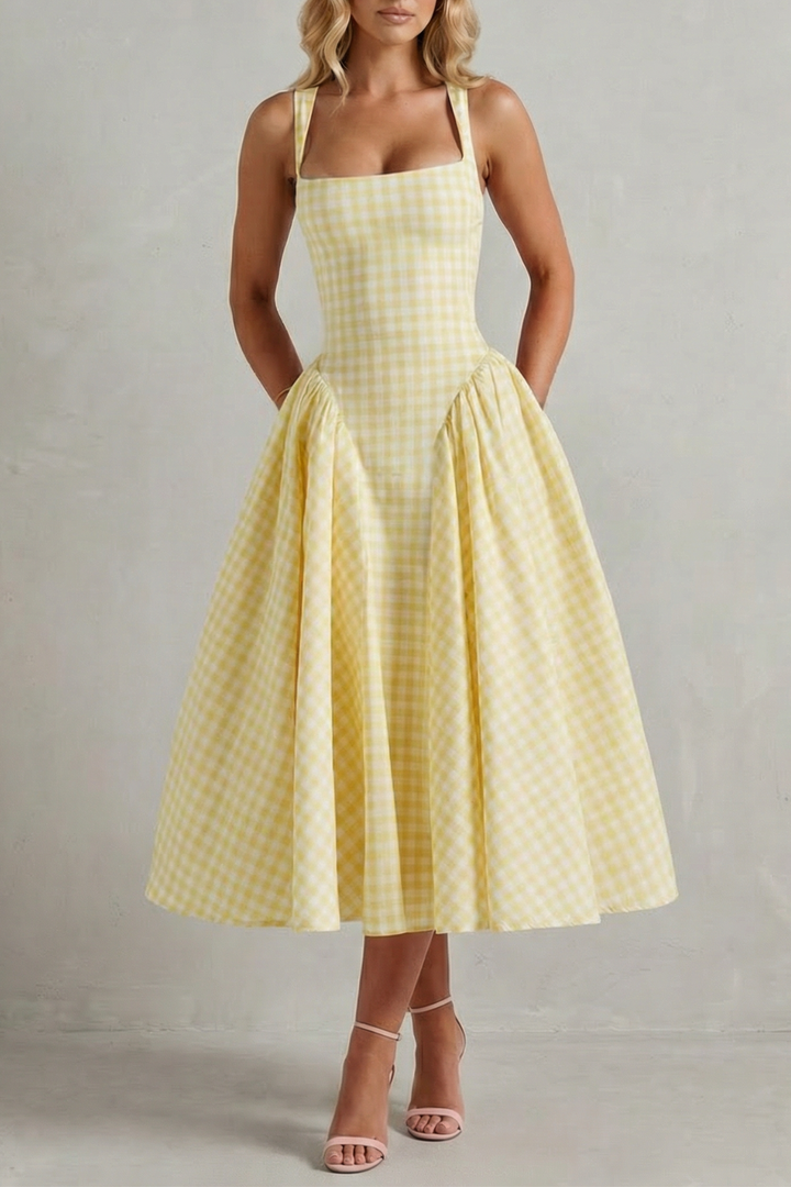 Kaydelle – Gingham summer charm – Midi dress