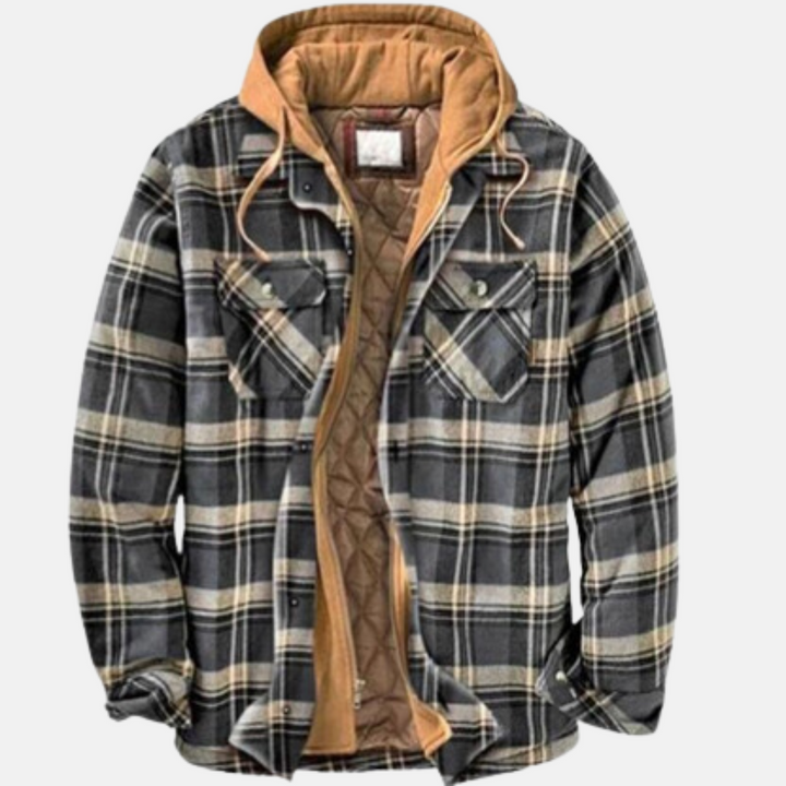 Erich | Men's Casual Warm Checkered Jacket with Buttons