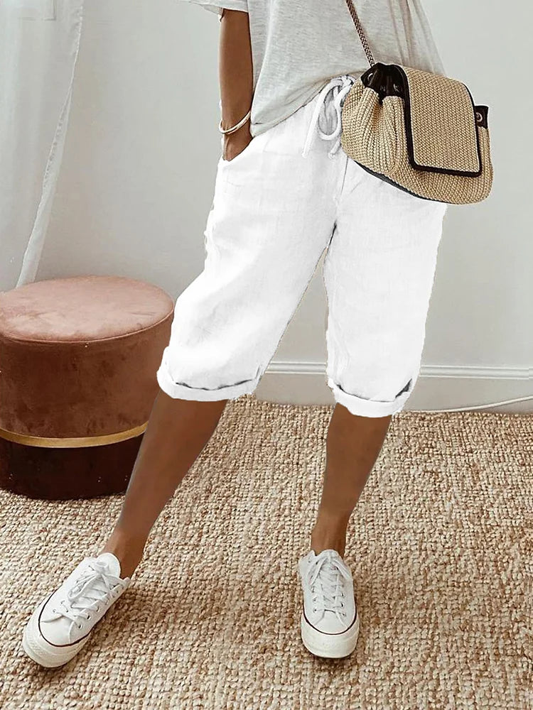 Béatrice | Short Elegant Comfort Linen and Cotton