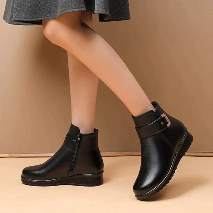 Comfortable and Supportive Leather Boots, view 4 - Elena Harper