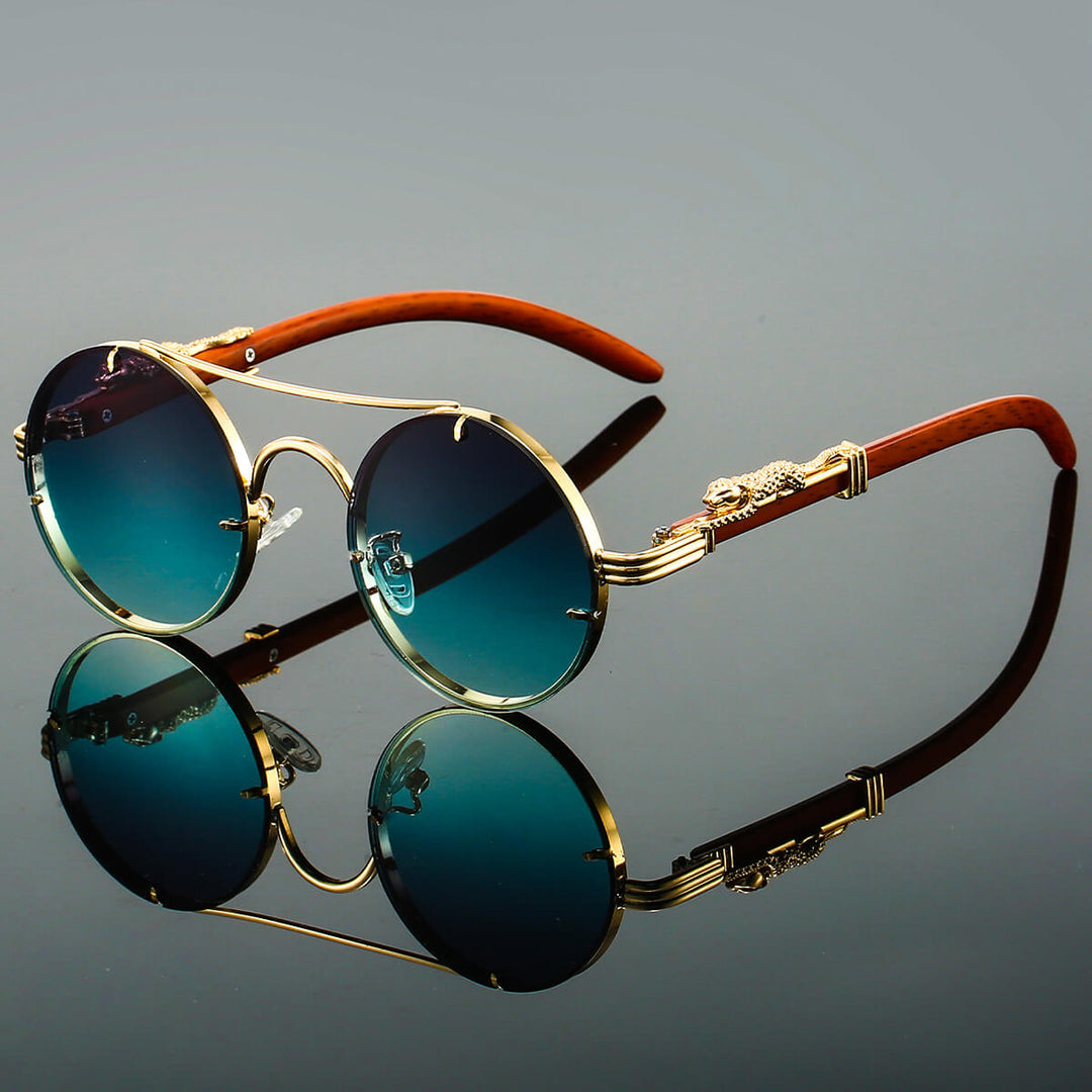 Laurent Monaco Retro Style Sunglasses, view 3 - Elena Harper