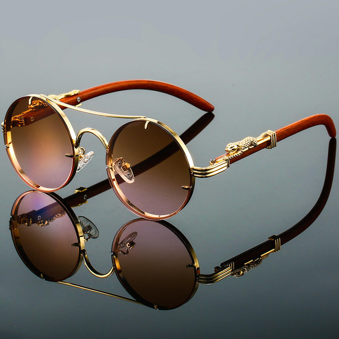 Silvano Luxury Retro Sunglasses, view 3 - Elena Harper