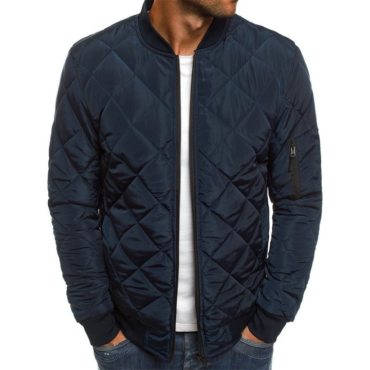 Elegant Zip-Up Bomber Jacket for Men – Lightweight and Comfortable Clothing
