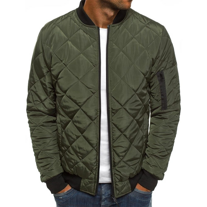 Elegant Zip-Up Bomber Jacket for Men – Lightweight and Comfortable Clothing