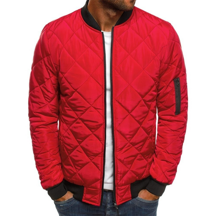 Elegant Zip-Up Bomber Jacket for Men – Lightweight and Comfortable Clothing