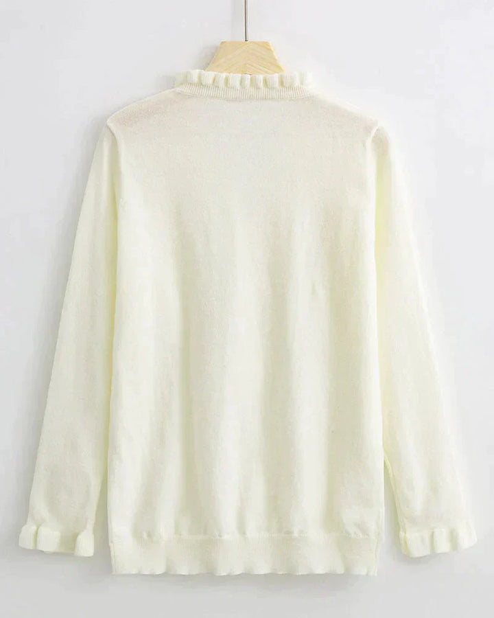 Stylish Sweater with Ruffles Elodie, view 4 - Elena Harper
