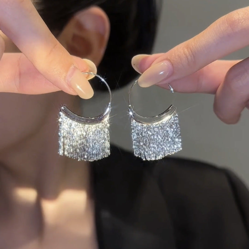 Imalken Earrings with Waterfall Tassels, view 4 - Elena Harper