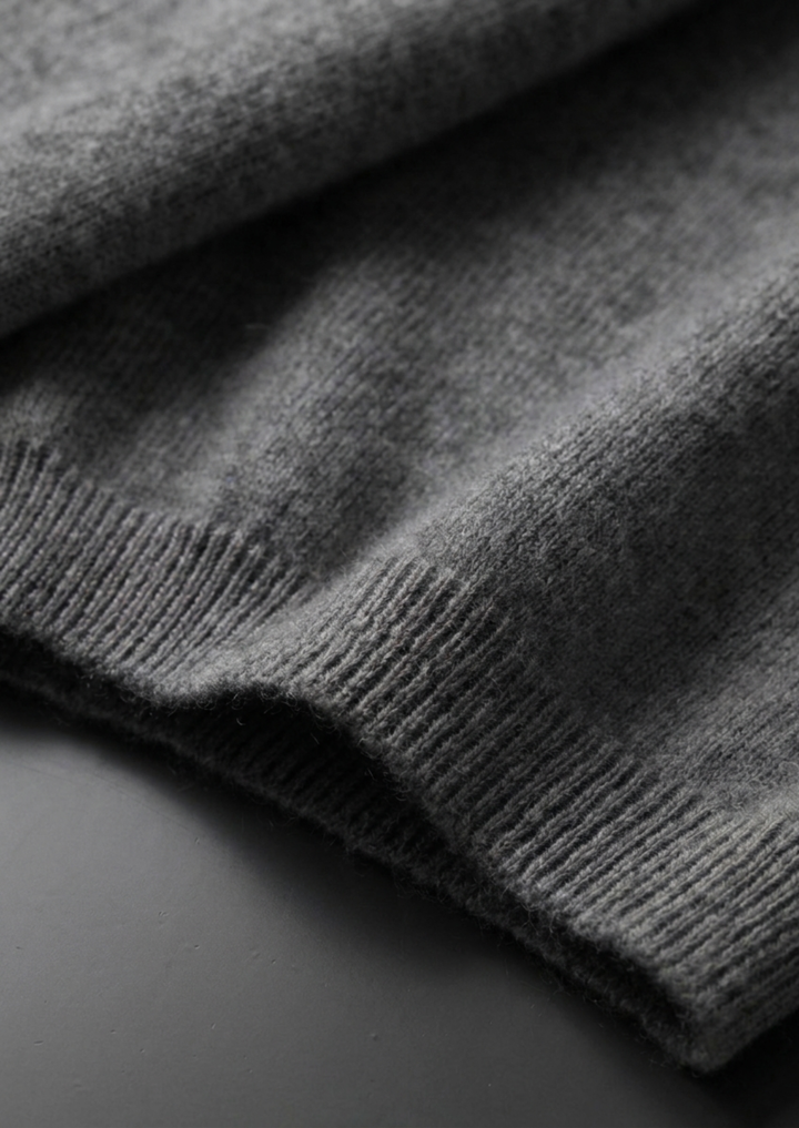 100% CASHMERE CLASSIC CREWNECK T-SHIRT
