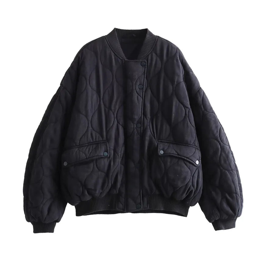 Cotton Jacket with Round Neckline