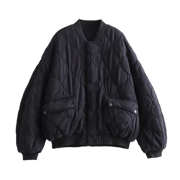 Cotton Jacket with Round Neckline