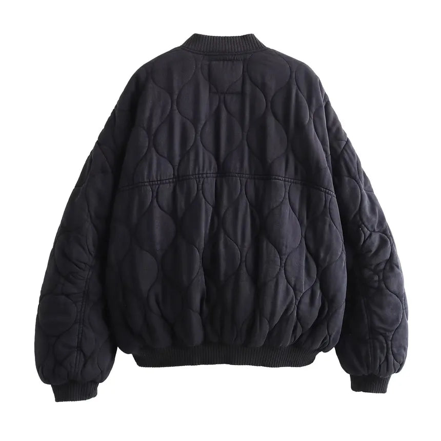 Cotton Jacket with Round Neckline