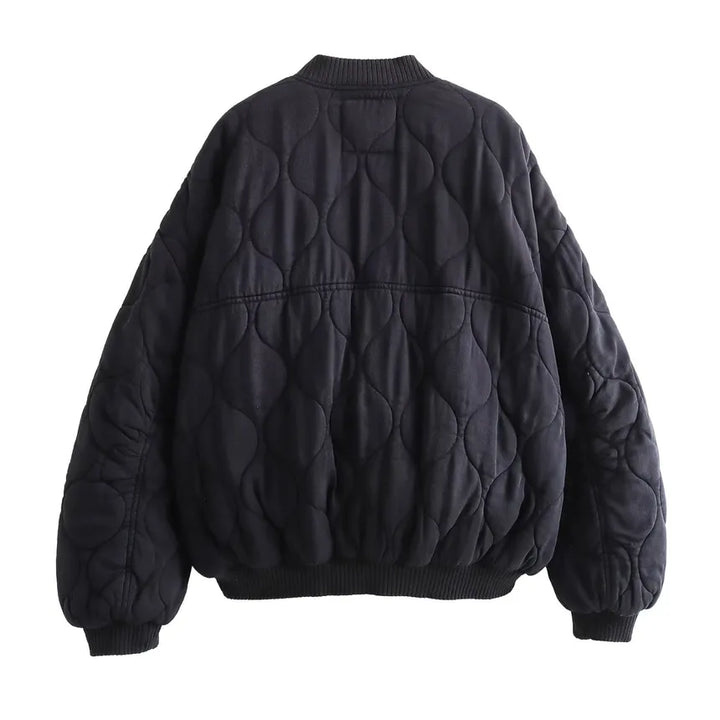 Cotton Jacket with Round Neckline