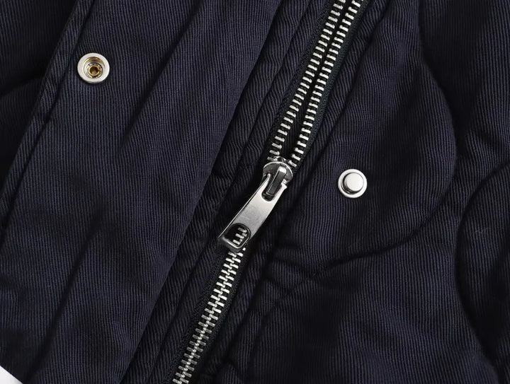 Cotton Jacket with Round Neckline
